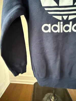 Adidas Navy Blue Trefoil Logo Sweatshirt S thumbnail 5