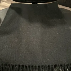 100% Cashmere Black Fringe Scarf Unisex thumbnail 3