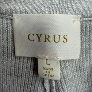 Cyrus Size L Lounge Pants Wide Leg Ribbed Knit Heather Gray C852416TJ Relaxed thumbnail 5