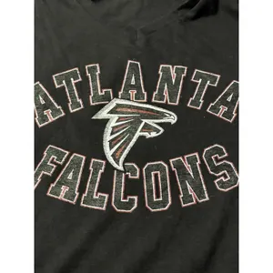 NFL Team Apparel Atlanta Falcons Women's V-Neck T-Shirt Black Size L thumbnail 6