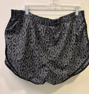 Calvin Klein Black Logo-Print Athletic Shorts thumbnail 1