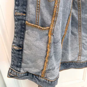 Hollister Womens S Hooded Denim Jacket Button Closure Blue Gray thumbnail 10