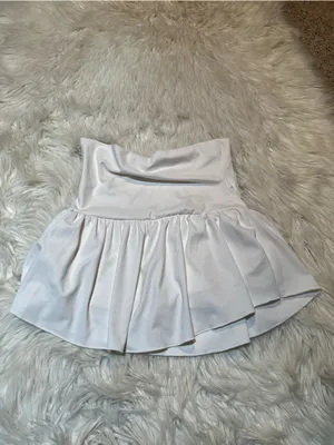 Women's Athletic Skort Skirt Solid White A-Line Pleated Mini Shorts Tennis Golf thumbnail 5