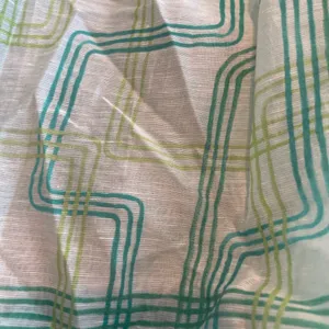 FRNCH Maxi White/Green/Blue Linen Sundress Summer Beach Boho Whimsical - Size M thumbnail 8