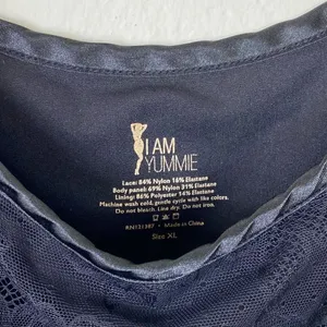 I am Yummie By Heather Thompson Black Lace Shapewear Tank Top Camisole Size XL thumbnail 4