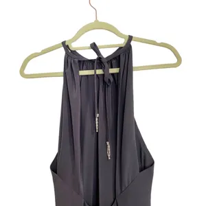Black Shimmer High Neck Maxi Gown Open Back Formal Dress Sz S thumbnail 5