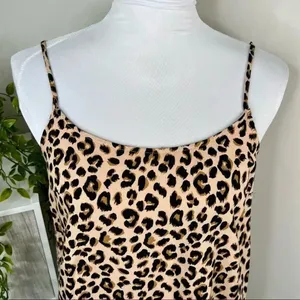 H&M Divided Beige Leopard Print Camisole Top Spaghetti Strap Tank Size 4 thumbnail 5