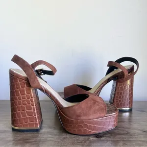 Kenneth Cole NEW Women’s New York Dolly Leather Platform Sandal Size 9.5 #B1674 thumbnail 7