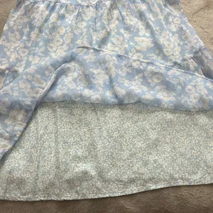 Abercrombie & Fitch Light Blue Floral Slip Boho Dress M thumbnail 4