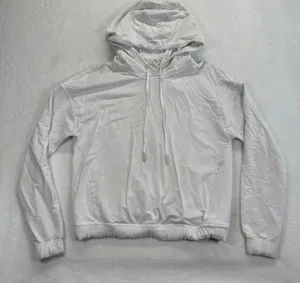 Lululemon White Hoodie Size 8 Long Sleeve Drawstring‎ Pullover Casual thumbnail 1
