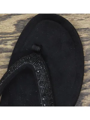 Easy Spirit Wendi Embellished Thong Sandals SEWENDI5-H Black 9M thumbnail 10