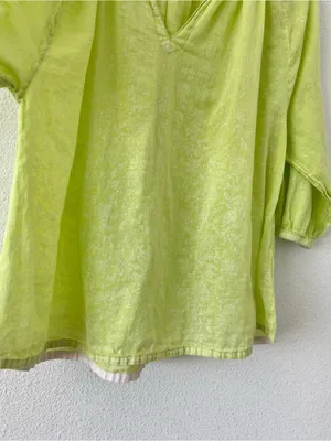 Ro’s Garden Green Floral Peasant Oversized Balloon Sleeve Blouse thumbnail 5