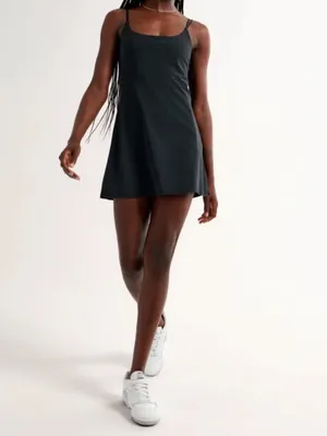 Abercrombie & Fitch Traveler Mini Dress Athletic Shorts XS Petite Black thumbnail 2