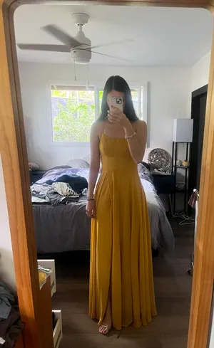 Lulus Dreamy Romance Mustard Yellow Backless Maxi Dress thumbnail 10