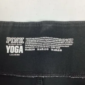 Victoria’s Secret PINK Black Classic Cotton Leggings Dog Logo Size Large thumbnail 3