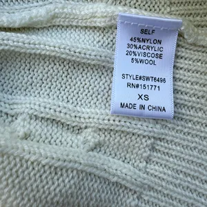 Altar’d State Sleeveless Niki Cable Knit Sweater Vest Top Cream Cropped Size XS thumbnail 7