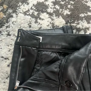 Zara Black Leather Pants thumbnail 6