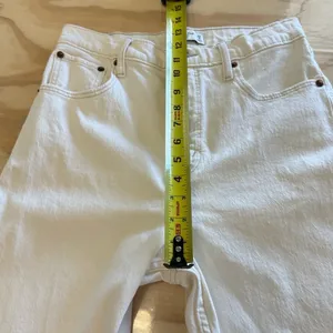 Abercrombie & Fitch Petite Ultra High Rise Ankle Straight Jeans Stretch Cream‎ thumbnail 11