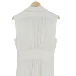 ba&sh Lady Dress Women XS Off-White‎ Sleeveless Button Front Midi Parisian Chic thumbnail 11