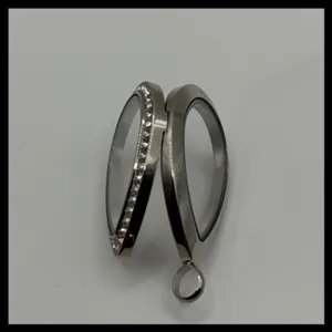 Origami Owl Teardrop‎ Locket Womens Silver Rhinestone Floating Charm Jewelry thumbnail 4