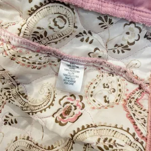 Vtg Y2K Sonoma Womens Pink Quilted Corduroy Bomber Jacket Small Utility 00s thumbnail 9