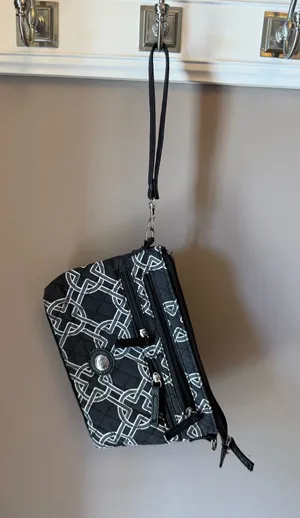 The Stone Mountain Black White Geometric Wristlet Wallet thumbnail 1