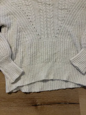 White Cable Knit Sweater thumbnail 2