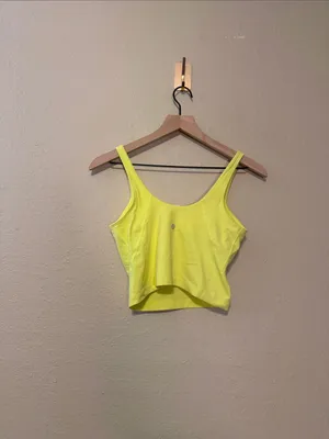 Lululemon Align Crop Tank Top Yellow Size 6 thumbnail 4