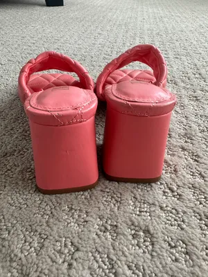 ZARA Like new Pink Quilted heels thumbnail 3