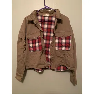 By Together Plaid Button Up Pocket Jacket/Shacket Size Medium thumbnail 4