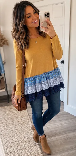 Matilda Jane Tunic Floral Top thumbnail 1