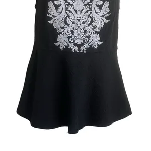 Y2K Free People Embroidered Peplum Top M Keyhole‎ Back Indie Sleaze Festival thumbnail 8