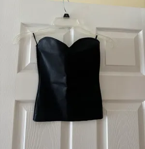 ZARA Black Strapless Top thumbnail 2