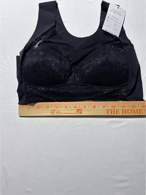 Black Lace Comfort Bra with Stretchy Magic thumbnail 3