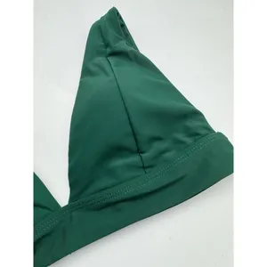 NWOT Forest Green Triangle High Cut Bikini Swimsuit Women’s Size Small thumbnail 3