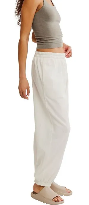 Free people movement oversized tofu white jogger sweatpants thumbnail 1