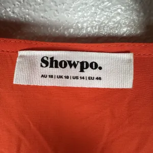 Showpo Long Sleeve Mini Dress Size US14 Bright Orange Faux Wrap Ruffle thumbnail 6