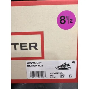 Hunter Tulip Sneakers Women 8.5 Black Water Resistant BNWT Box Flaw thumbnail 8