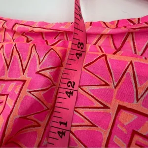 Vineyard vines Neon Tortola smocked midi dress pink orange‎ sz S thumbnail 8
