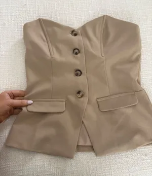 Illa Illa Strapless button down top thumbnail 1