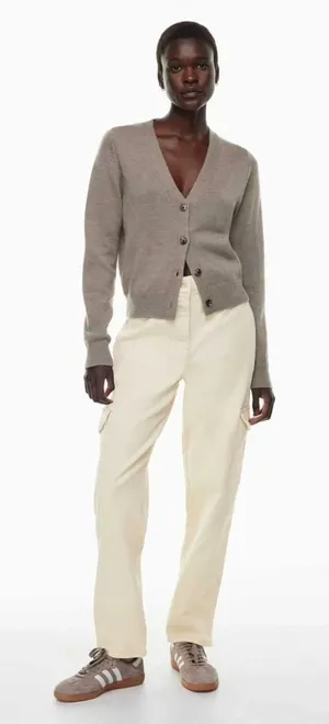 Aritzia Wilfred Modern Supply Twill Cargo Pants High Waisted in Gd Birch Size 0 thumbnail 1