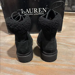 NWT Lauren‎ Ralph Lauren Carlee Black Suede Booties – Size 5 thumbnail 4