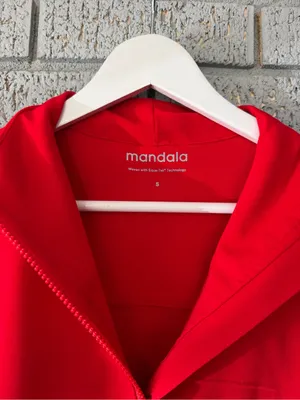 Mandala Modern Scrub Jacket Bright Red Women’s Size Small thumbnail 2