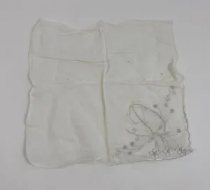 Vintage Floral Handkerchief With Embroidery thumbnail 1