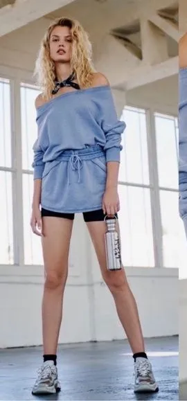 FREE PEOPLE‎ MOVEMENT Isley Tunic Oversized In blue Size Small thumbnail 1