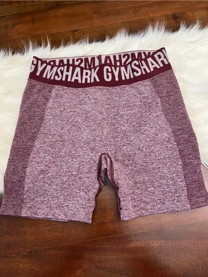 Gymshark Seamless Marl High Waisted Compression Shorts Medium Burgundy Pink thumbnail 3