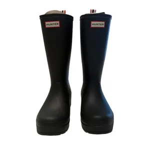 Hunter Womens Play Tall Boots in Dark Green, Size 9 thumbnail 3