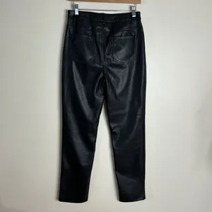 Guess Women's Faux Leather Pants Trousers Festival Rave Preppy Black Size M thumbnail 8