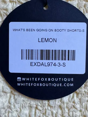 White Fox NEW Butter Lemon Yellow Minding My Business Booty Shorts SMALL thumbnail 5