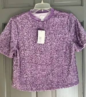 a new day Lavender Sequin Top thumbnail 1